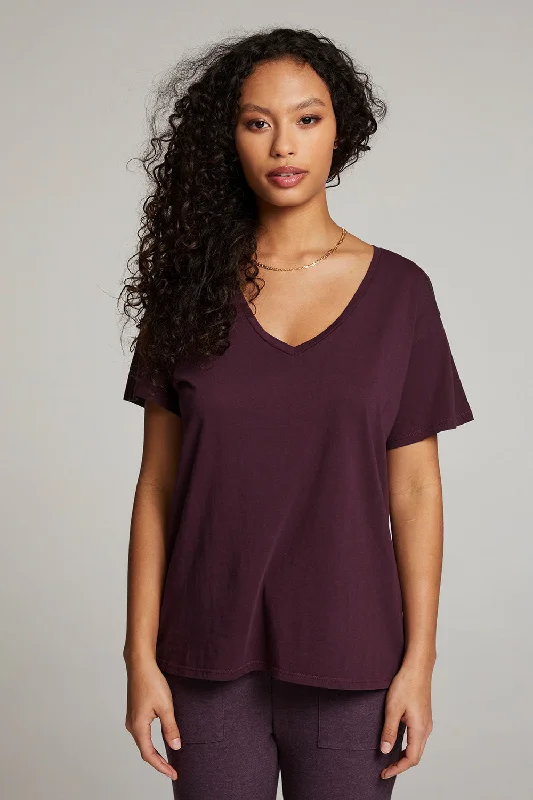 Everyday Essential Plum Perfect V Neck Tee