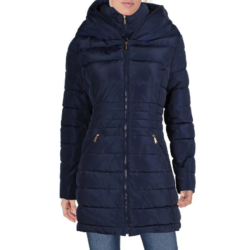 Laundry by Shelli Segal Quilted Mid-Length Puffer Coat with Bib Lining