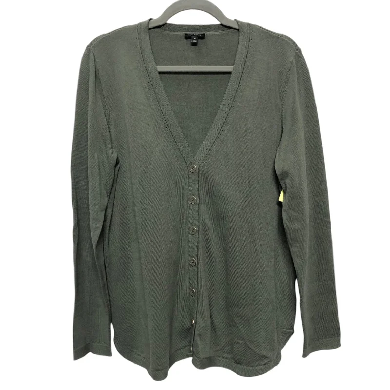 Sweater Cardigan By Talbots In Green, Size:M