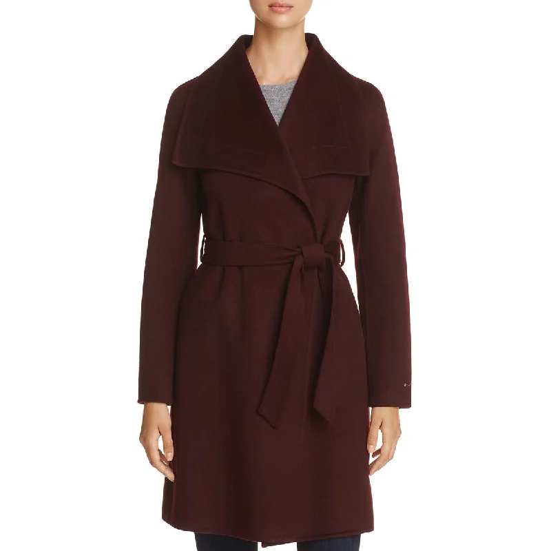 T Tahari Ellie Women’s Double Face Shawl Collar Wool Wrap Coat