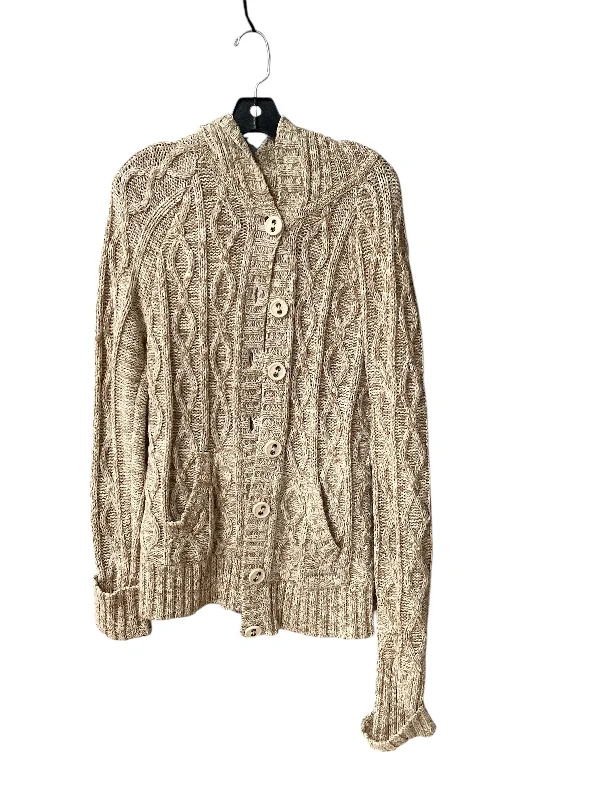 Sweater Cardigan By Dkny In Tan, Size: Xl