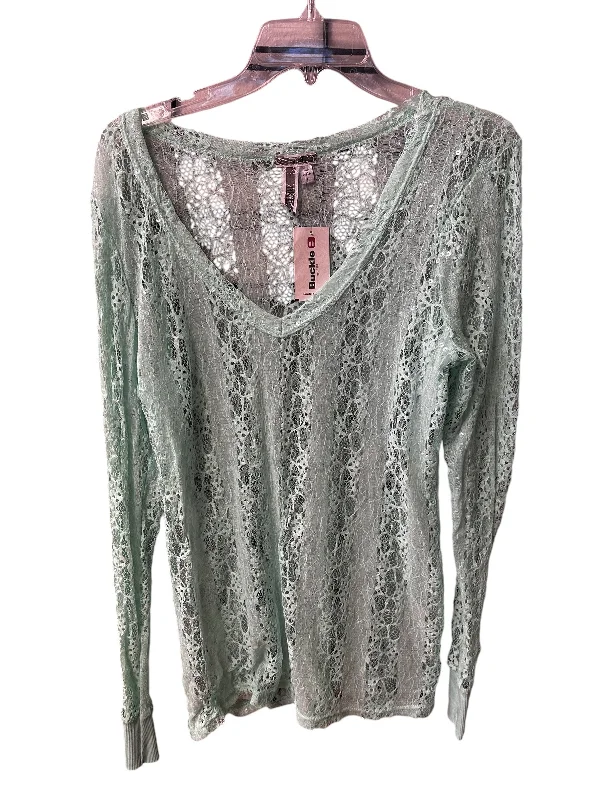 Top Long Sleeve By Bke In Green, Size: L