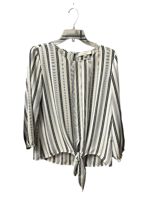 Top Long Sleeve By Loft In Striped Pattern, Size: Xs