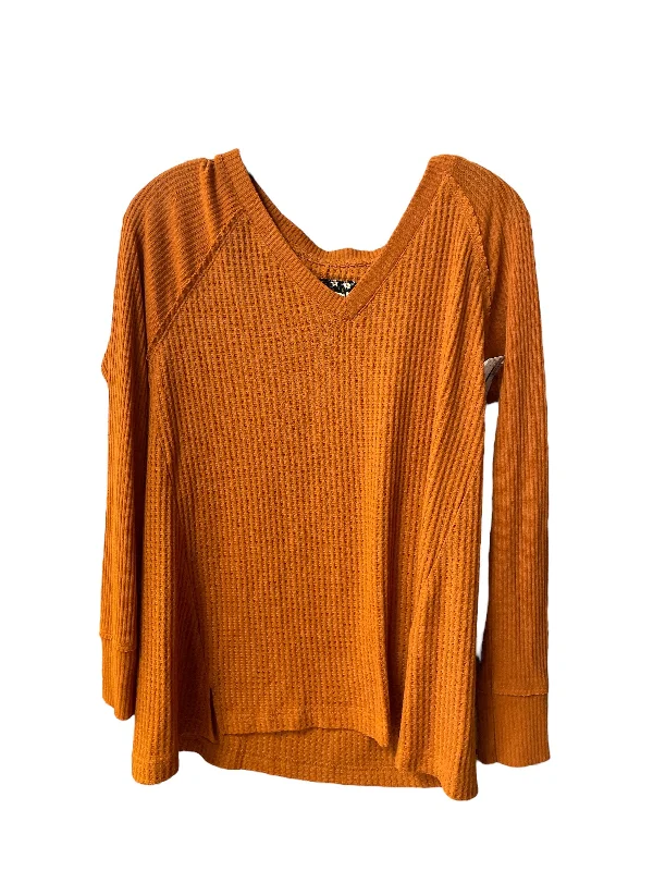 Top Long Sleeve By Maeve In Orange, Size: S