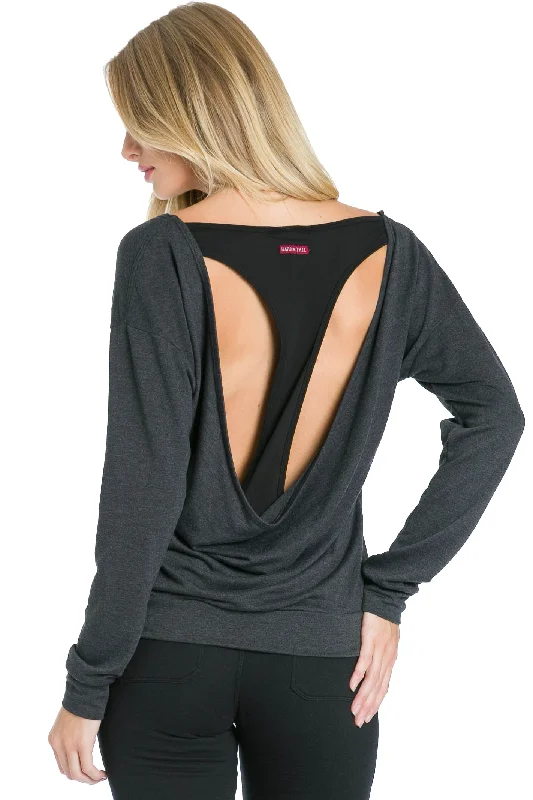 Butter Terry Slouchy Back Pullover